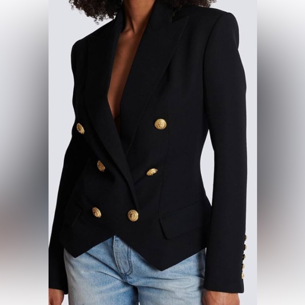 Misguided black polyester fashionable casual dressy blazer, Size Xsmall - Picture 9 of 11